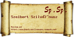 Szeibert Szilvánusz névjegykártya
